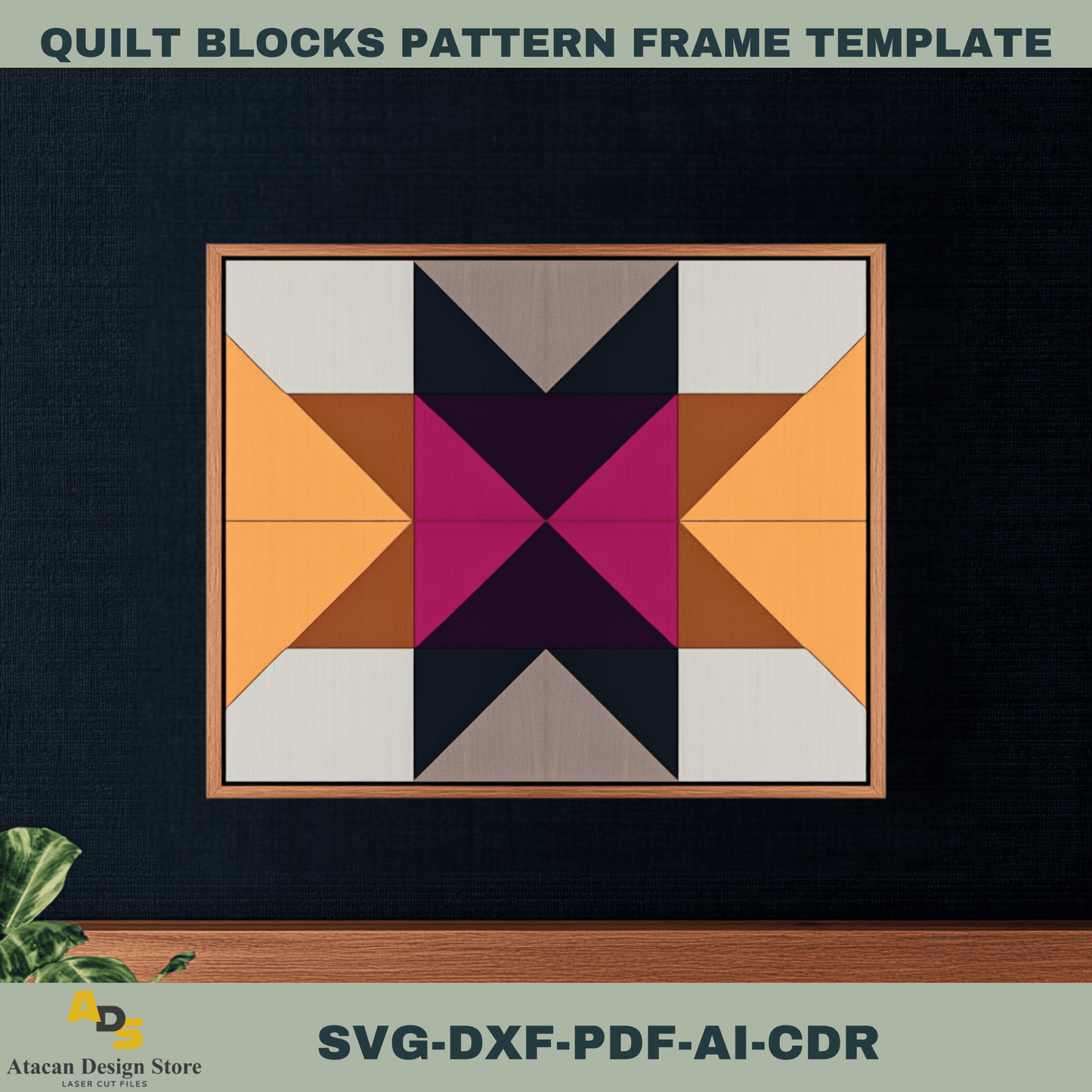 Barn Quilt Block Patterns Bundle for Laser Cutting – Perfect for Rustic & Modern Decor Projects 751