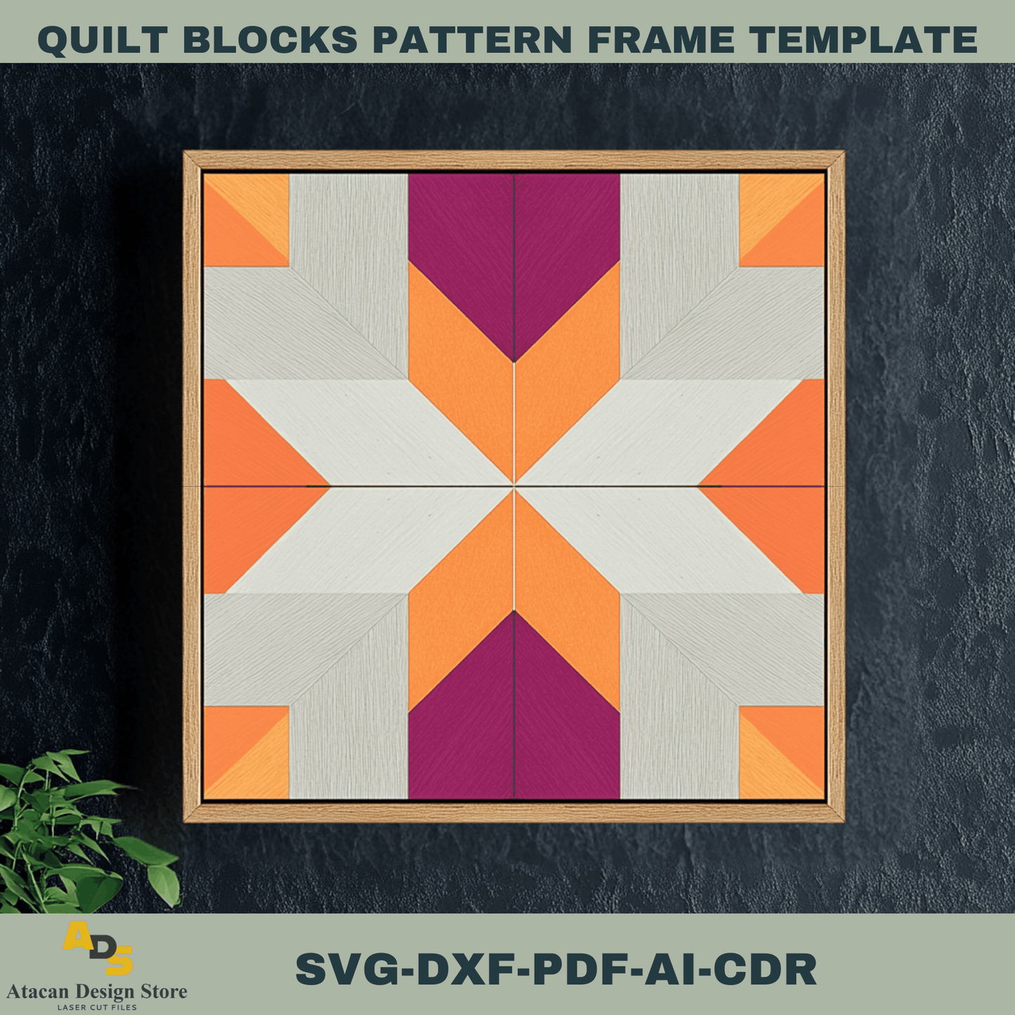 Barn Quilt Block Patterns Bundle for Laser Cutting – Perfect for Rustic & Modern Decor Projects 751