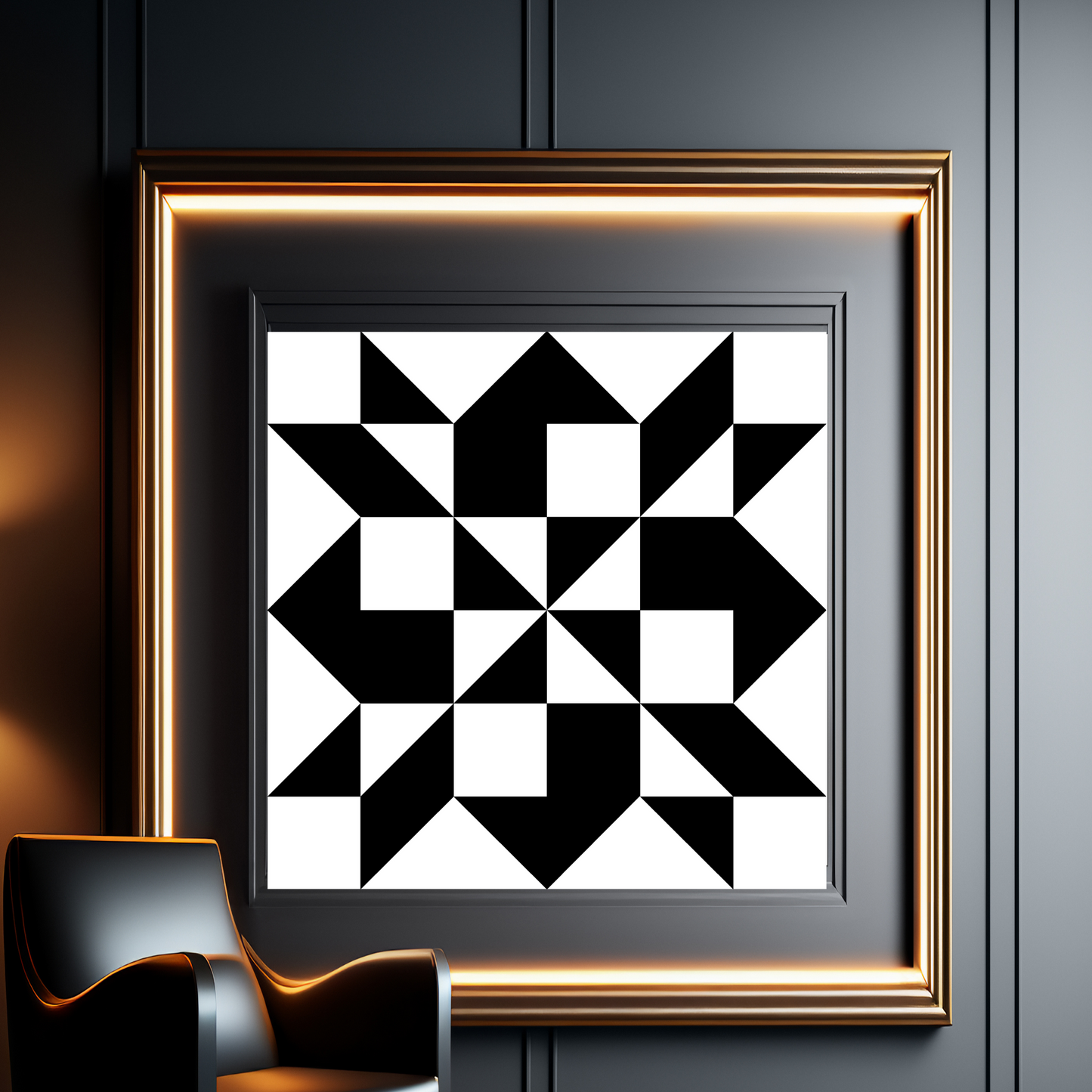 Geometric Quilt Block Patterns - Patchwork Collage Print - Perfect for Cutting and Printing 773