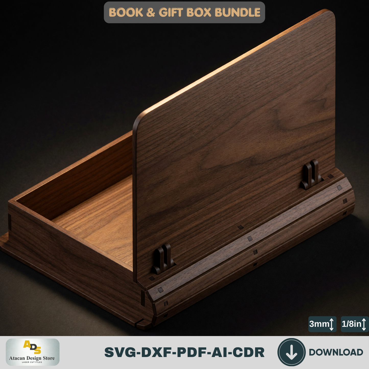 Book Box Bundle, 6 Sizes Gift Boxes, Hinged Lid Storage Boxes 961