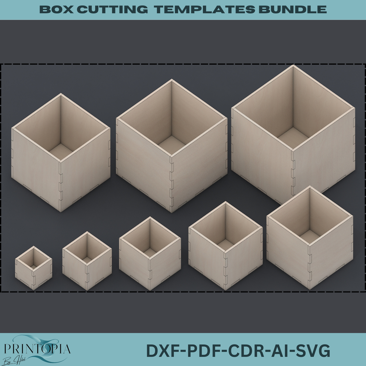 Box Cutting Template Bundle for Laser Cutters - Perfect for DIY Wood Box Projects 139