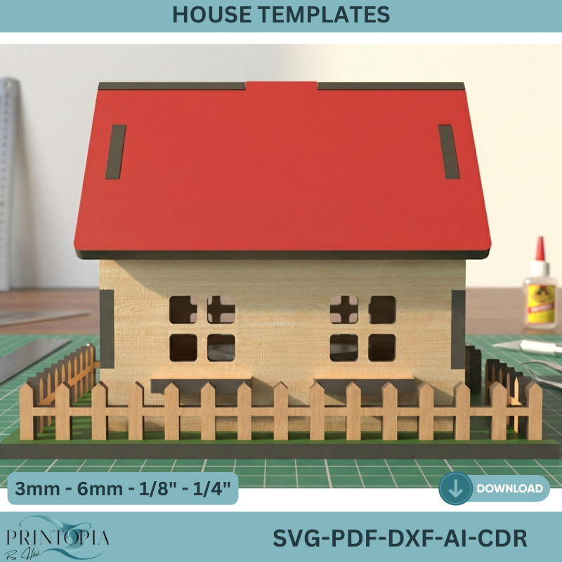 Dollhouse Laser Cut File Bundle  Perfect for Woodworking, DIY Miniature House Projects 131