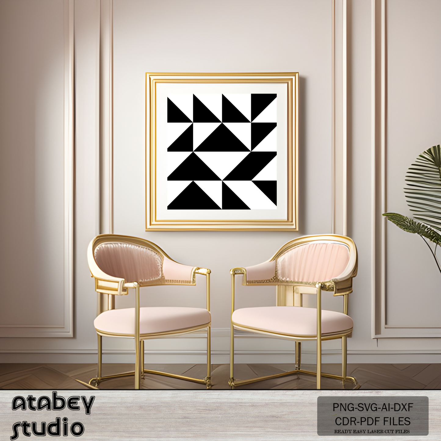 Abstract Geometric Patterns - Digital Cutting and Printing Files for Home Decor 774