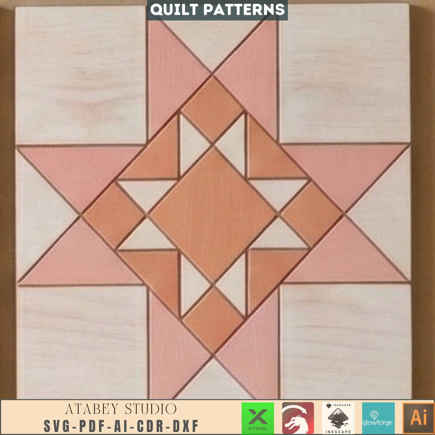 Quilt Block Patterns Geometric Wall Art Mosaic Panel DIY Patchwork Craft Blueprints 990