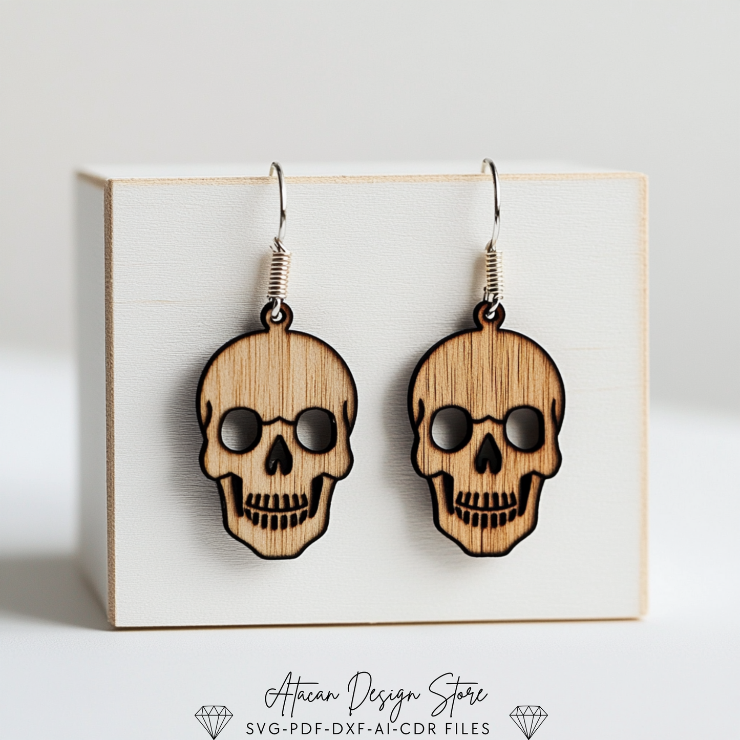 Halloween Earring Collection - Cute and Creepy Laser Cut Designs for Skulls, Ghosts, and Pumpkins 718