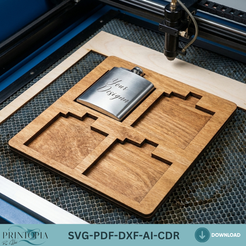 Square Jig Template Bundle for Laser Cutting - Multiple Sizes Jigs for Wood Engraving 152