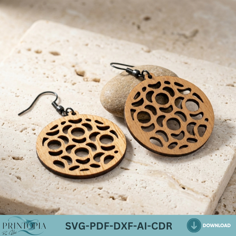 Wooden Earring Geometric Jewelry Templates Boho Wood Earring Bundle Jewel Designs DIY Gifts