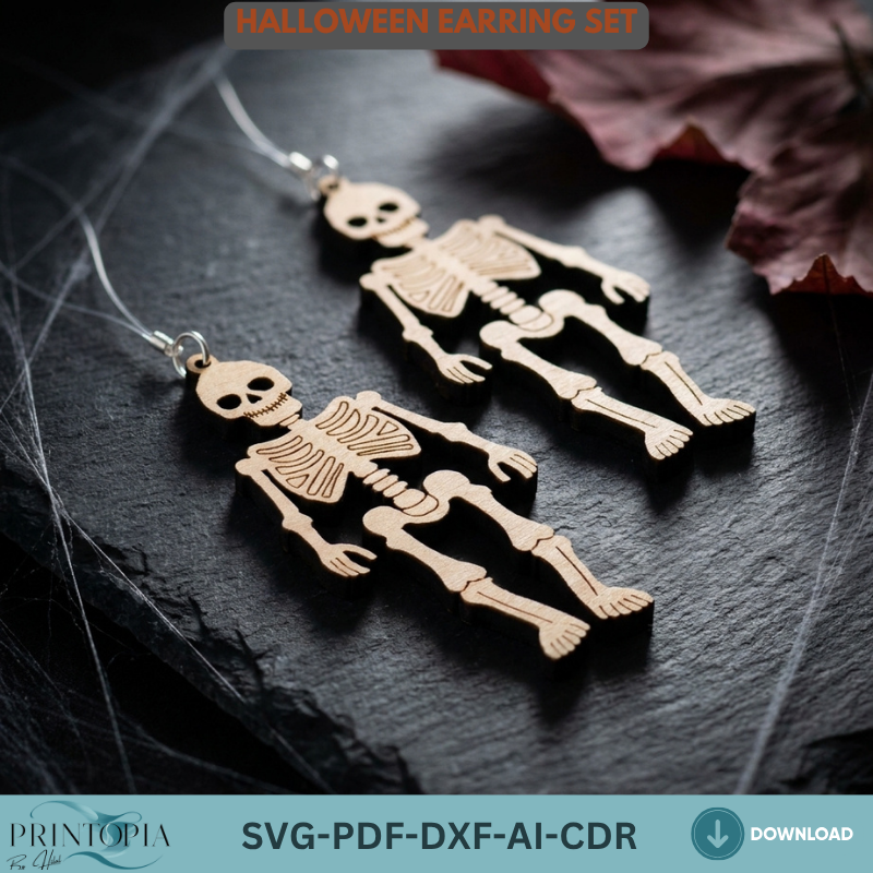 34 Halloween Earring Laser Cut Templates Wood Jewelry Bundle Halloween Earrings Making