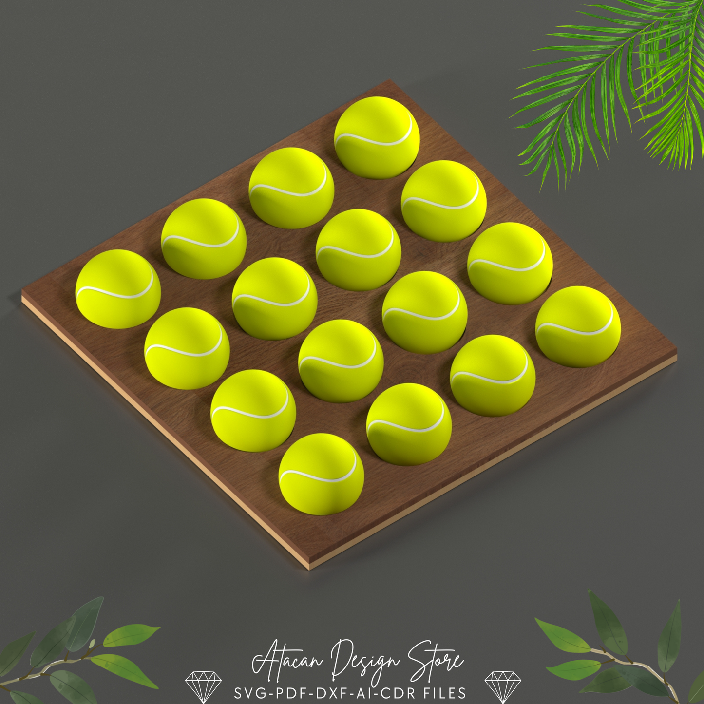 Laser Cut Tennis Ball Engraving Jig - Perfect for UV Painting Projects - Balls Holder 693