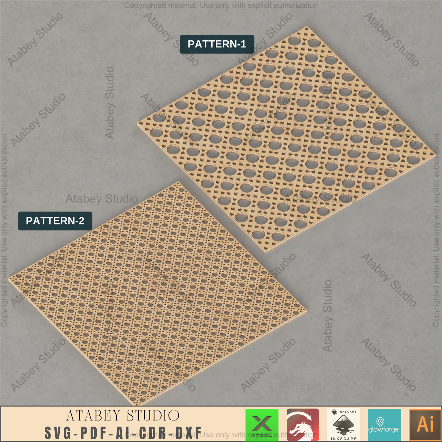 Boho Rattan Weaving Patterns Bundle • 18 Laser Cut Cane Designs for Furniture Upcycle • Glowforge Xtool Decor Files 615