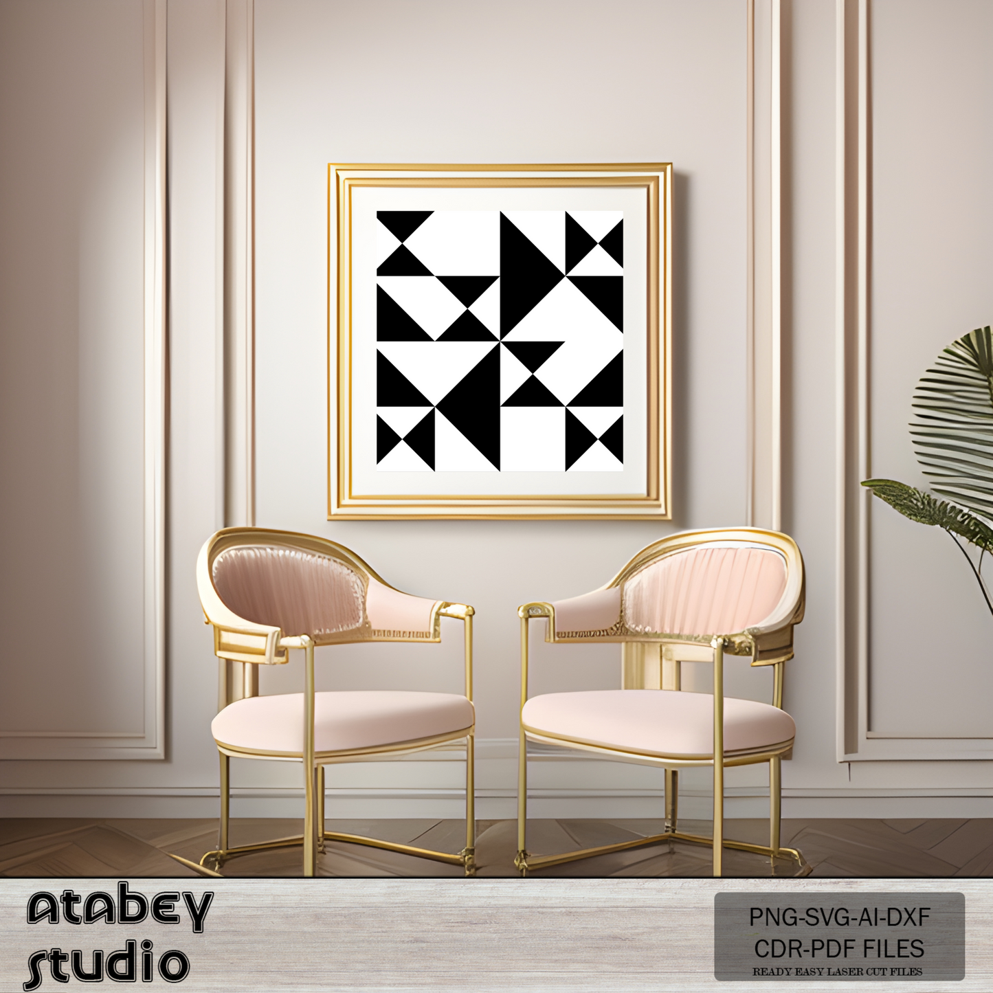 Abstract Geometric Patterns - Digital Cutting and Printing Files for Home Decor 774