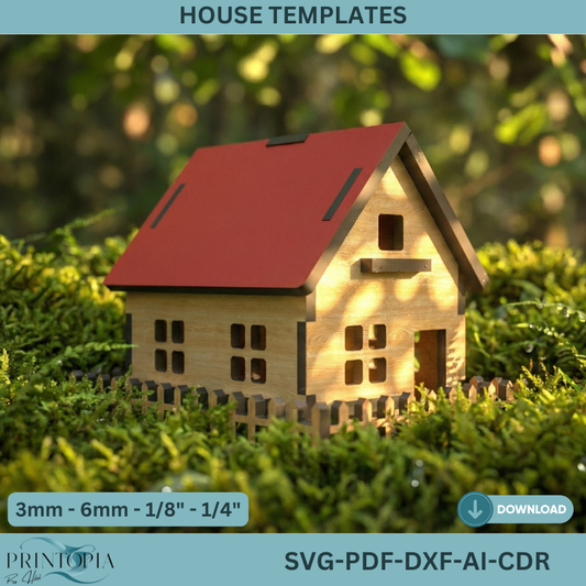 Dollhouse Laser Cut File Bundle  Perfect for Woodworking, DIY Miniature House Projects 131