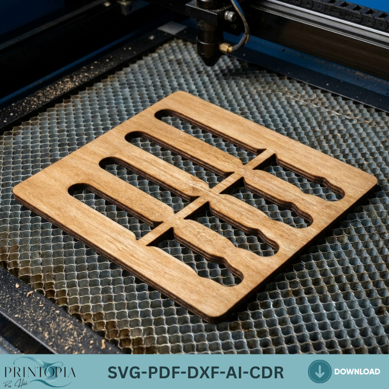 Square Jig Template Bundle for Laser Cutting - Multiple Sizes Jigs for Wood Engraving 152