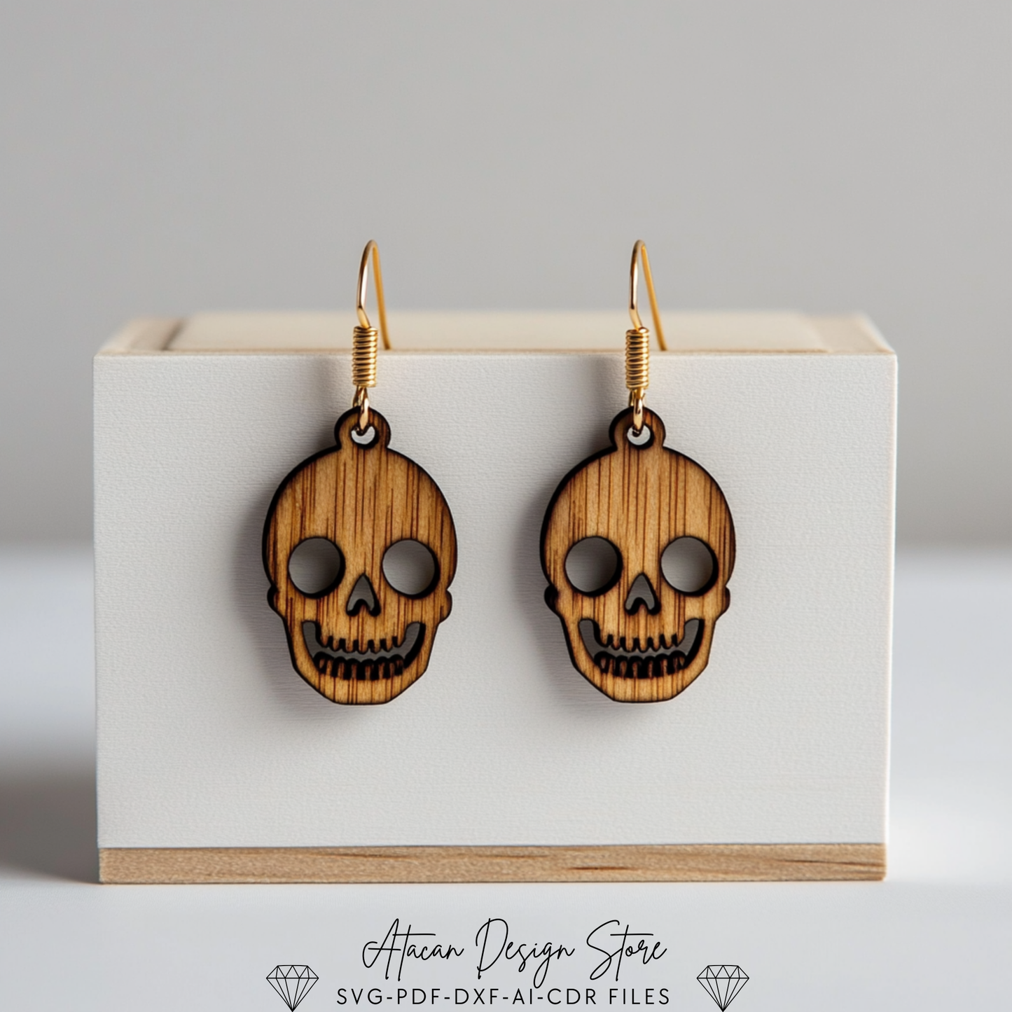 Halloween Laser Cut Earring Designs - Witch Hat, Skulls, Cats, & Ghost Bundle 720