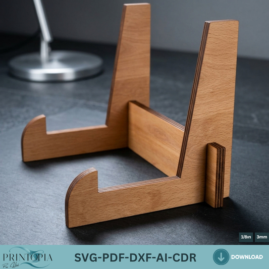 Elegant Business Card Holder Stand Design for Laser Cutting Files