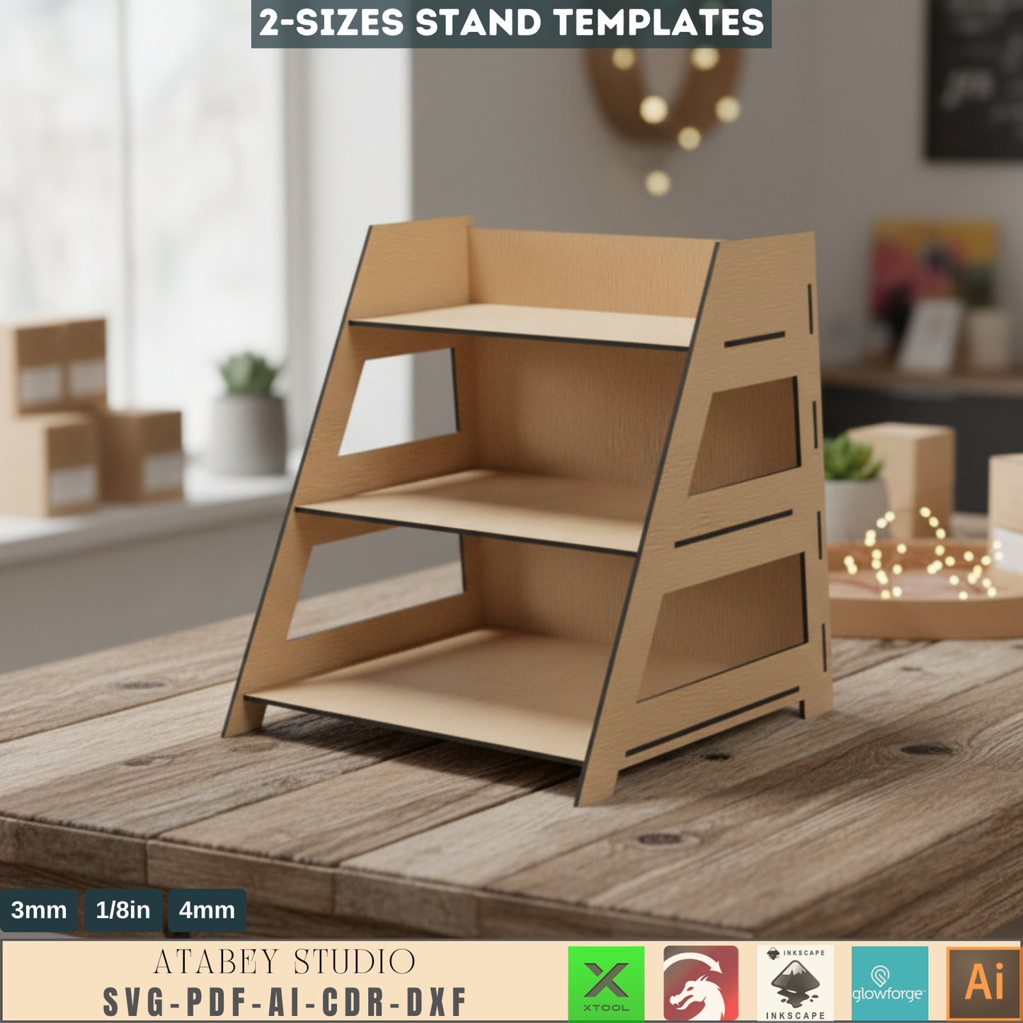 DIY 3 and 4 Tier Gift Card Display Stand - Perfect for Retail Showcase 617