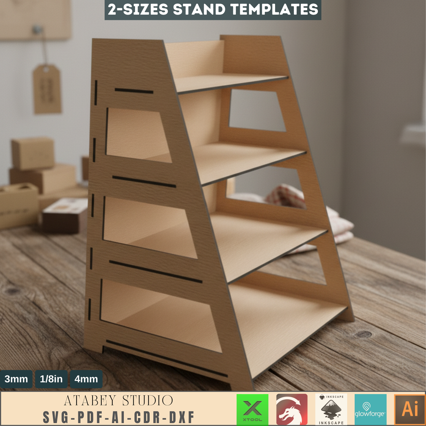 DIY 3 and 4 Tier Gift Card Display Stand - Perfect for Retail Showcase 617
