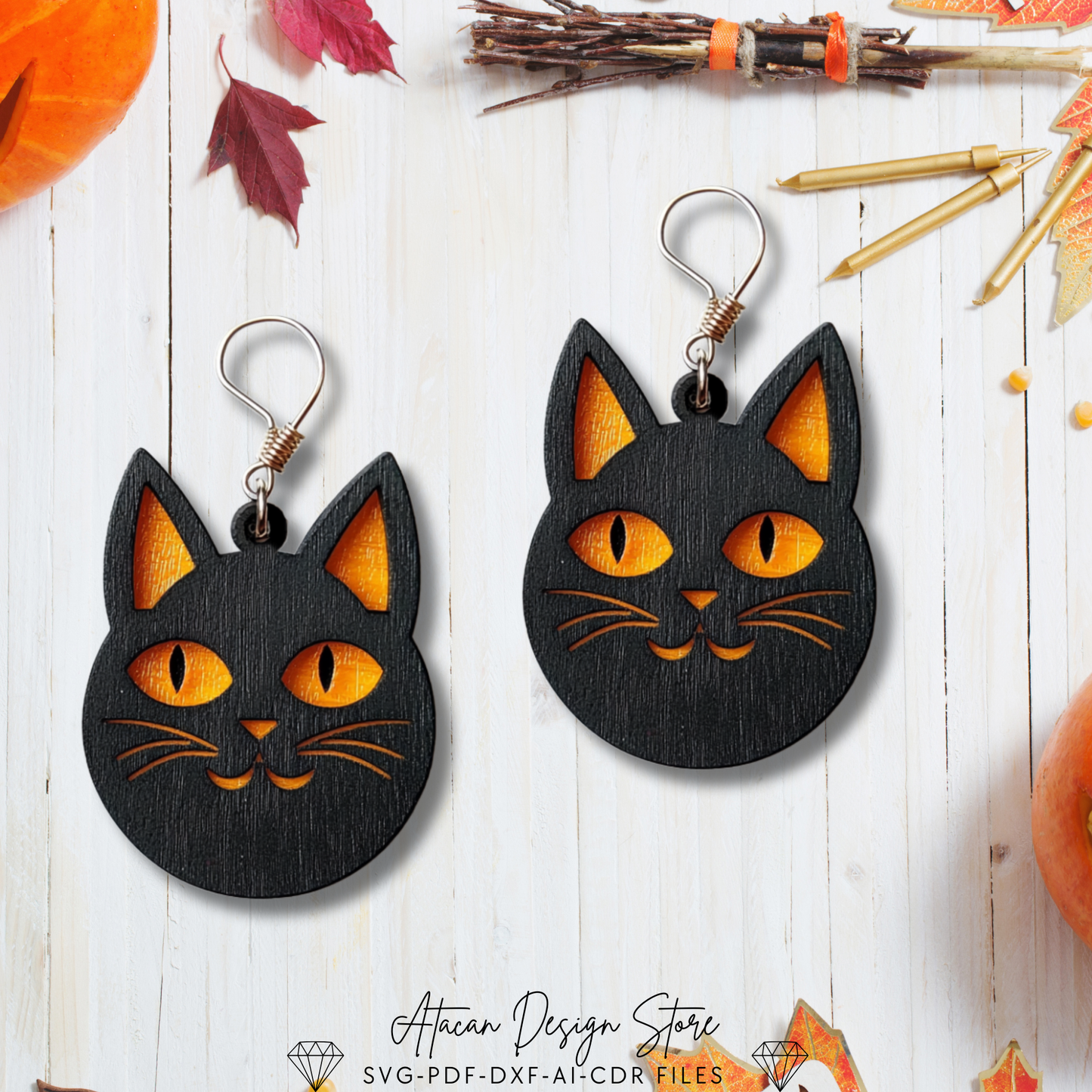 Halloween Ghost Earrings Template | Cute & Spooky Earring Designs for Laser Cutters | Fun Halloween Crafting 721