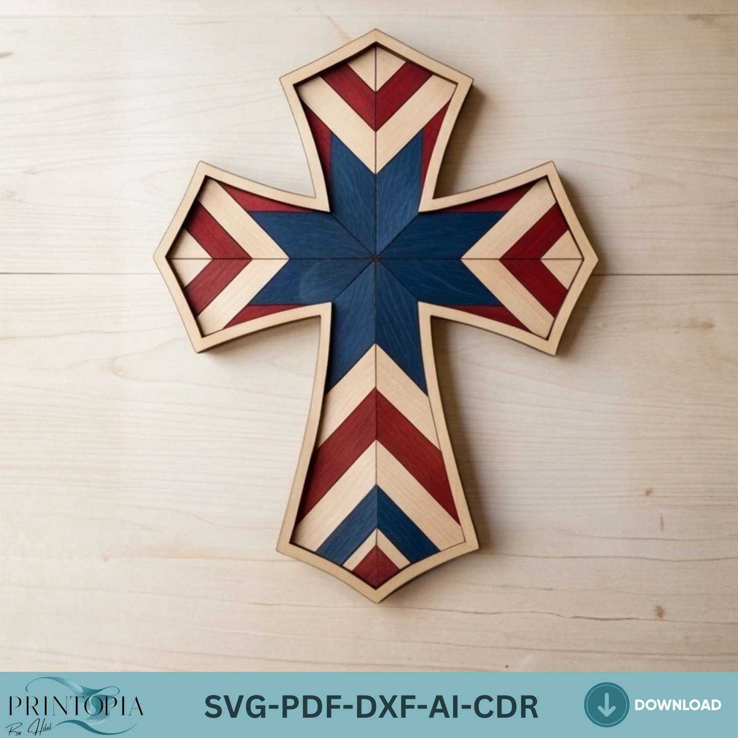 Patriotic Wood Cross Template 4th of July American Flag Quilt Block Decor Independence Day Freedom Sign