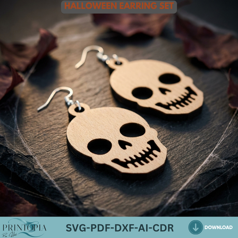 34 Halloween Earring Laser Cut Templates Wood Jewelry Bundle Halloween Earrings Making