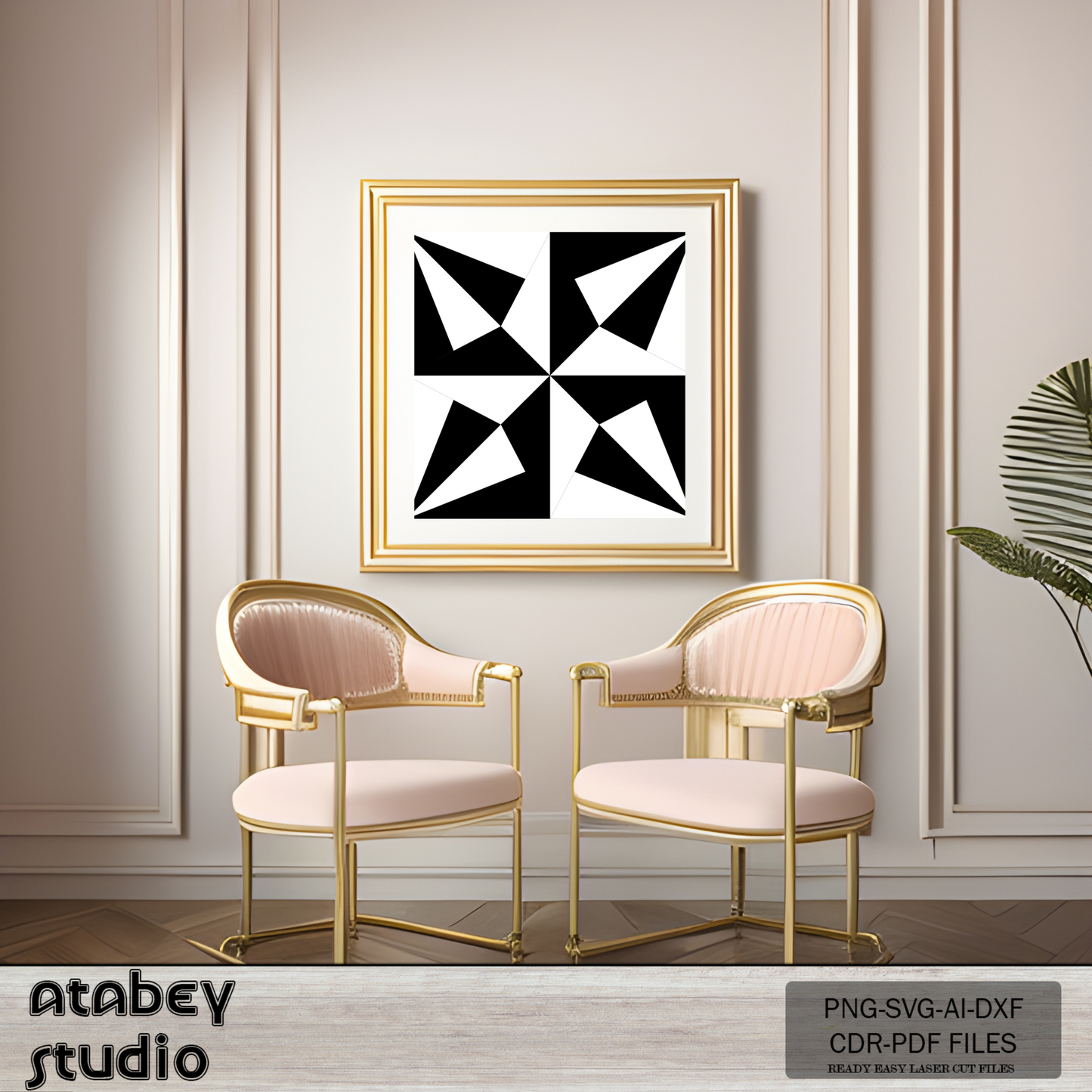 Abstract Geometric Patterns - Digital Cutting and Printing Files for Home Decor 774