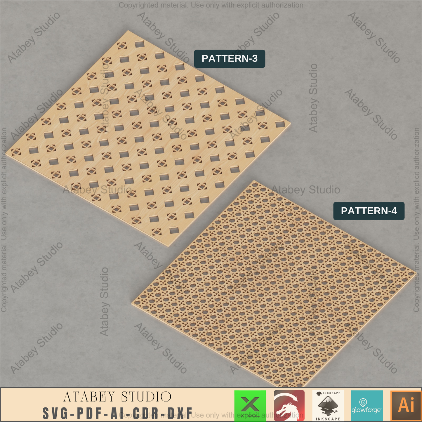 Boho Rattan Weaving Patterns Bundle • 18 Laser Cut Cane Designs for Furniture Upcycle • Glowforge Xtool Decor Files 615