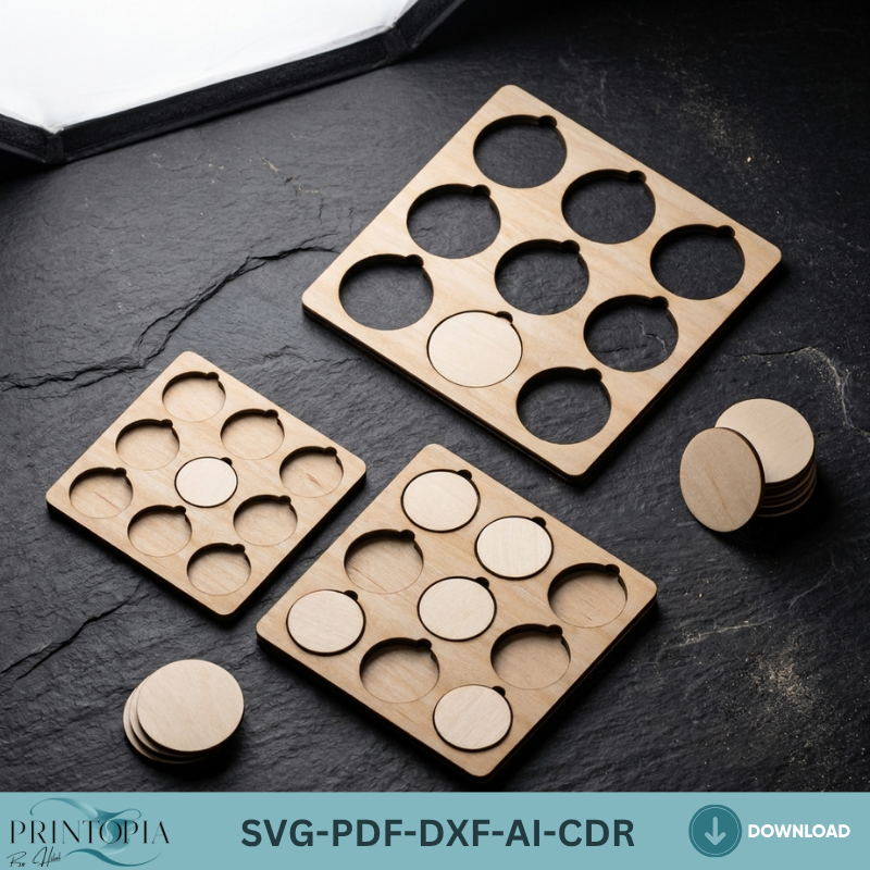 Round Jig Template Bundle for Laser Cutting - Perfect for Engraving Projects 151