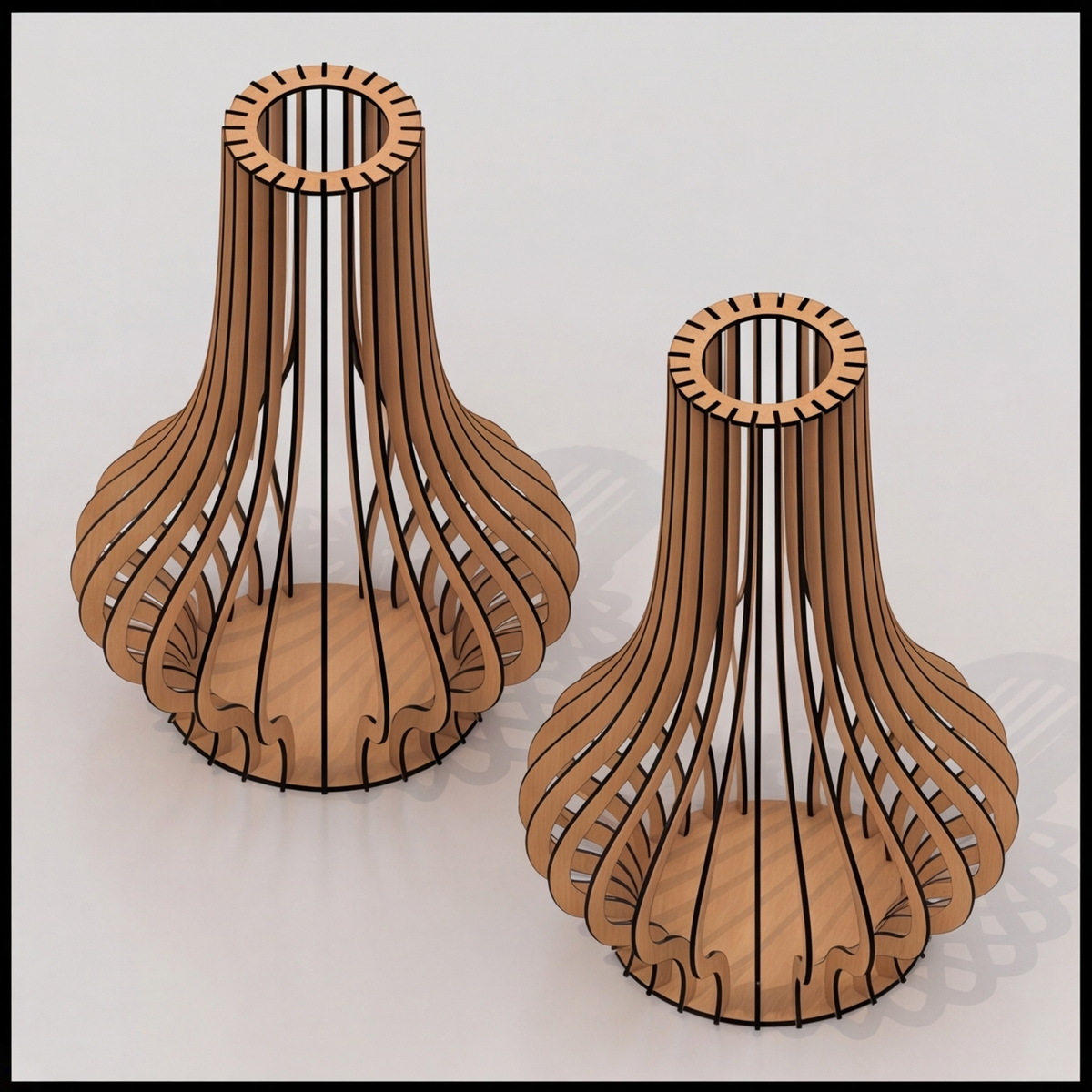 Plywood flower vase vector file / Vase Glowforge Design / Laser cut rose flower stand svg files ADS163