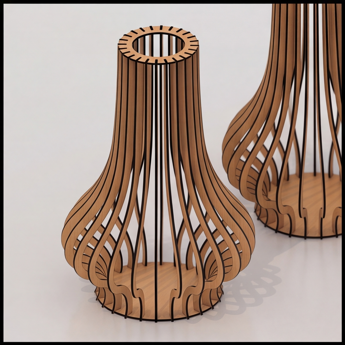 Plywood flower vase vector file / Vase Glowforge Design / Laser cut rose flower stand svg files ADS163