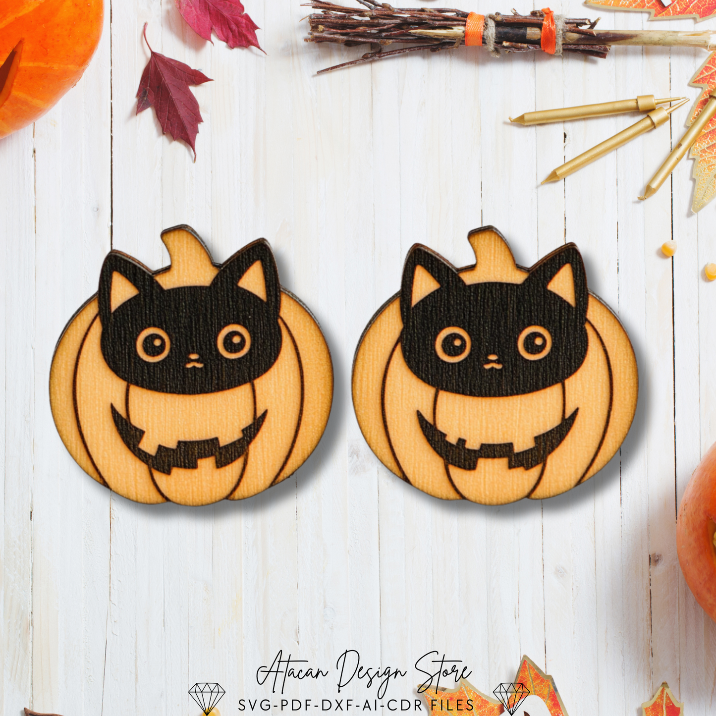 Halloween Ghost Earrings Template | Cute & Spooky Earring Designs for Laser Cutters | Fun Halloween Crafting 721