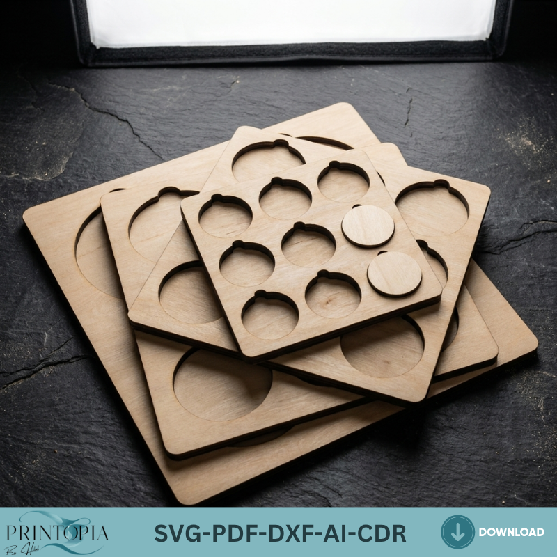 Round Jig Template Bundle for Laser Cutting - Perfect for Engraving Projects 151