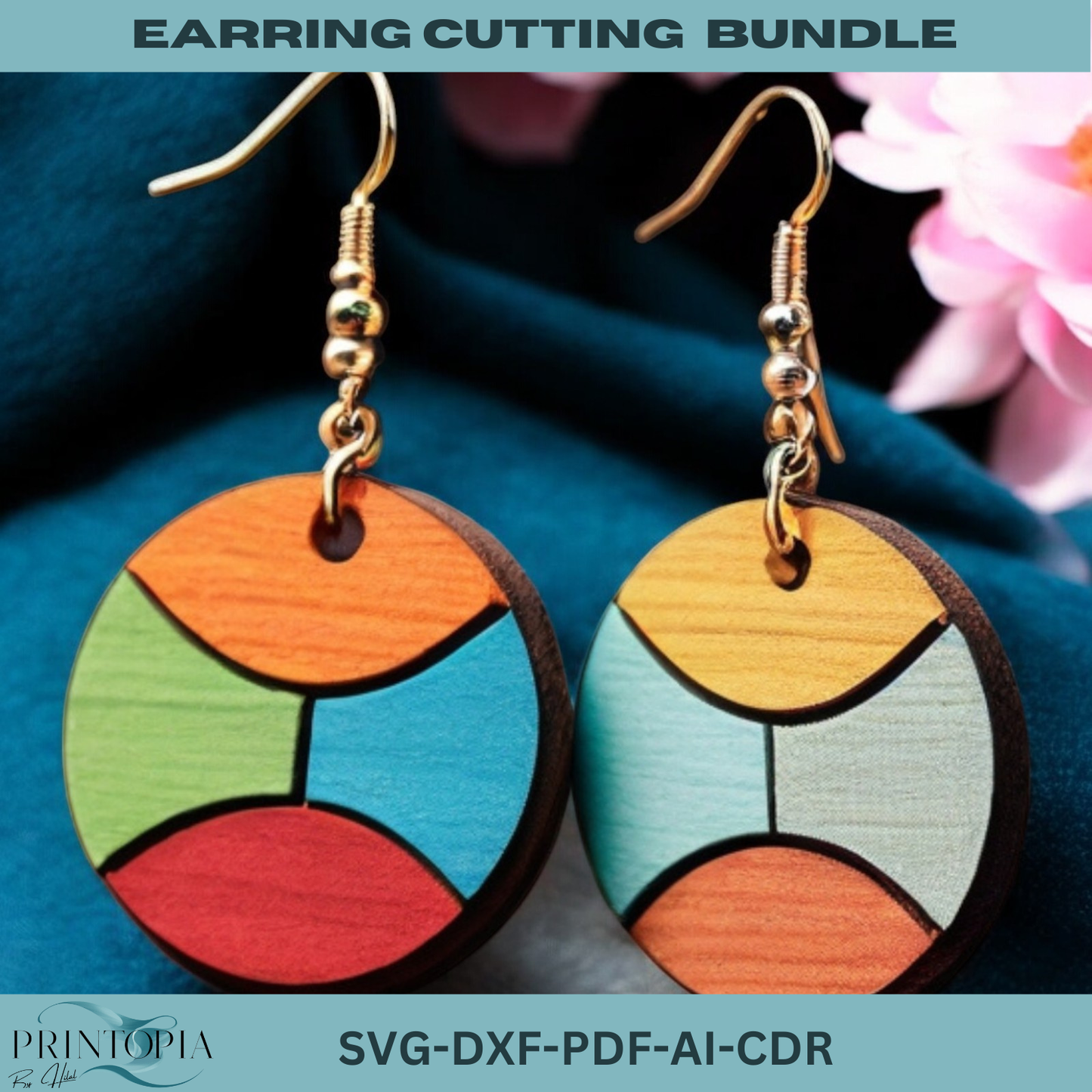 Elegant Earring Cutting Bundle – Perfect for Laser Cutting Machines- Stylish Shapes for Every Occasion 193