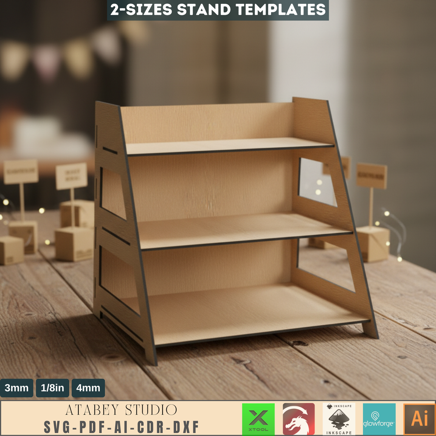 DIY 3 and 4 Tier Gift Card Display Stand - Perfect for Retail Showcase 617