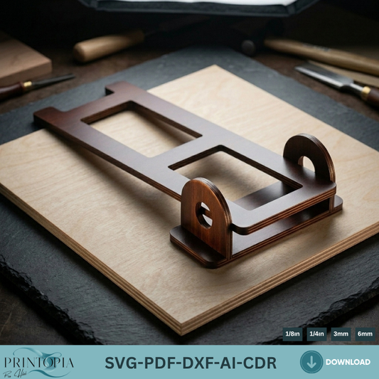 Easel Stand Backs - Photo Frame Stand Backs - Wood Easel Display Stand - 3mm- 6mm - 1/4in and 1/8in - Laser Cut File Glowforge ADS263