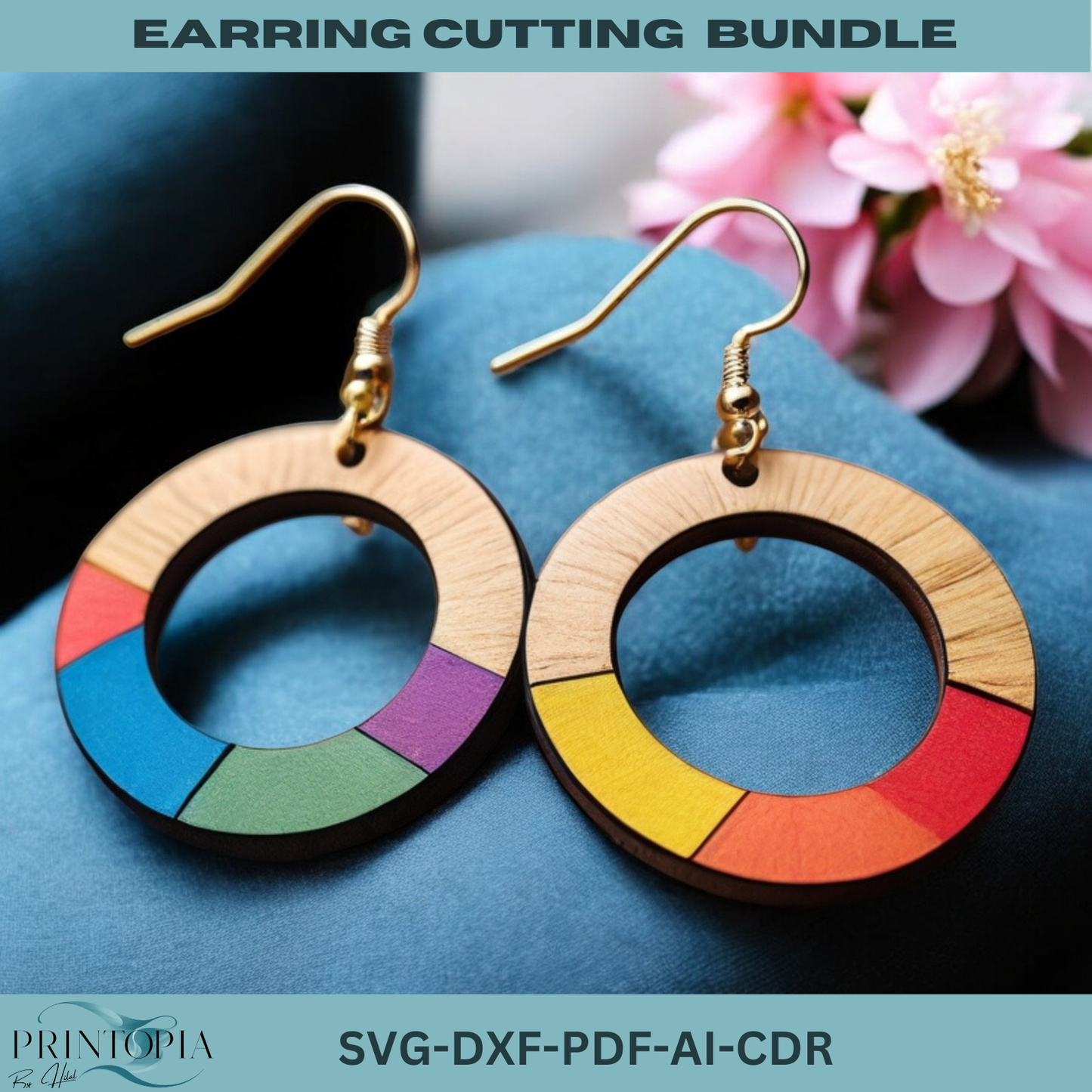 Elegant Earring Cutting Bundle – Perfect for Laser Cutting Machines- Stylish Shapes for Every Occasion 193