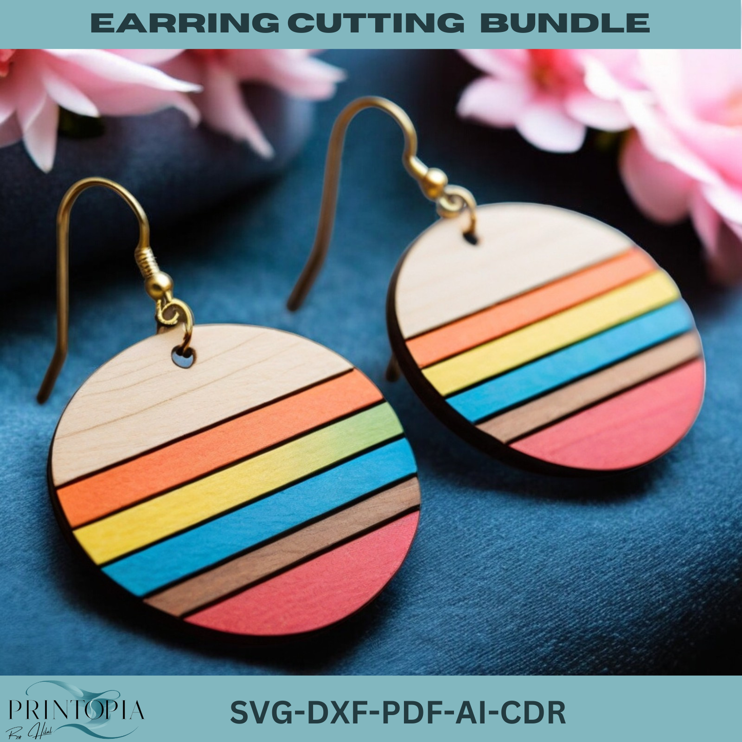 Elegant Earring Cutting Bundle – Perfect for Laser Cutting Machines- Stylish Shapes for Every Occasion 193