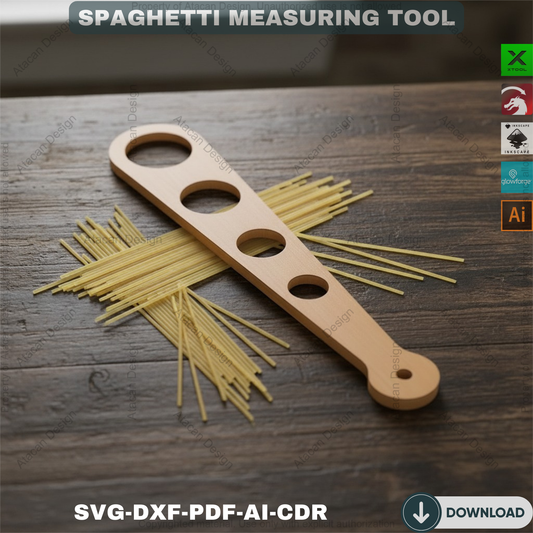 Spaghetti Pasta Measure Laser cut Plan - Spagetti Measuring Tool - Laser cut SVG Files 114