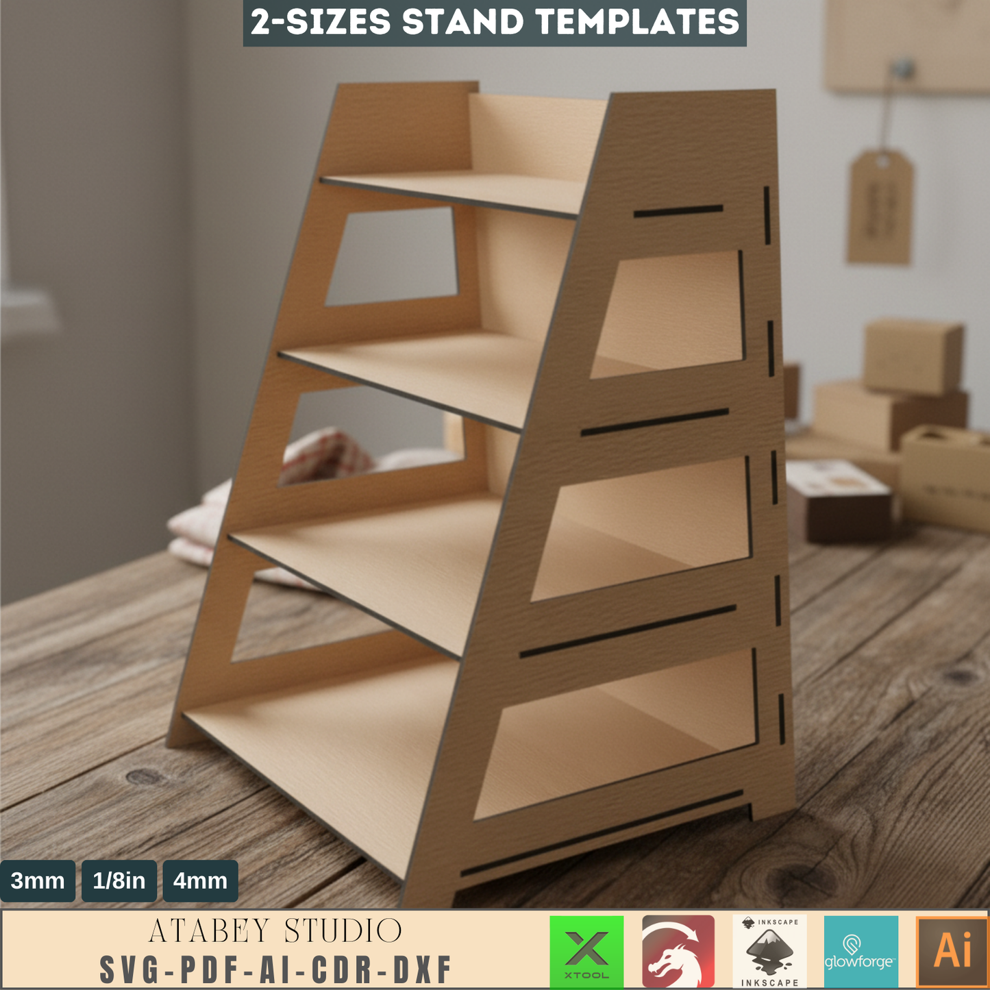 DIY 3 and 4 Tier Gift Card Display Stand - Perfect for Retail Showcase 617