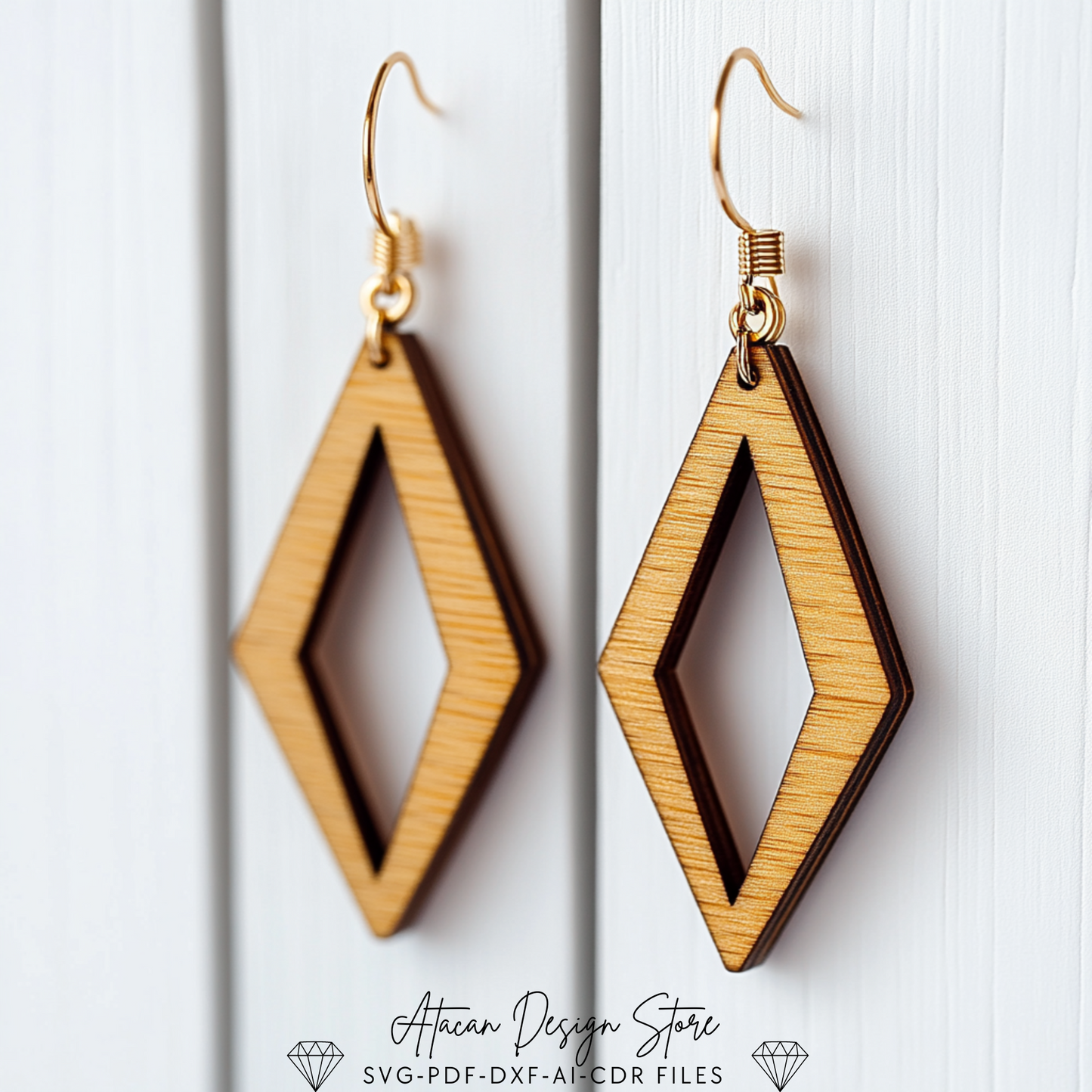 Elegant Teardrop & Cactus Earring Bundle - Laser Cut Ready for Unique Jewelry Designs 724