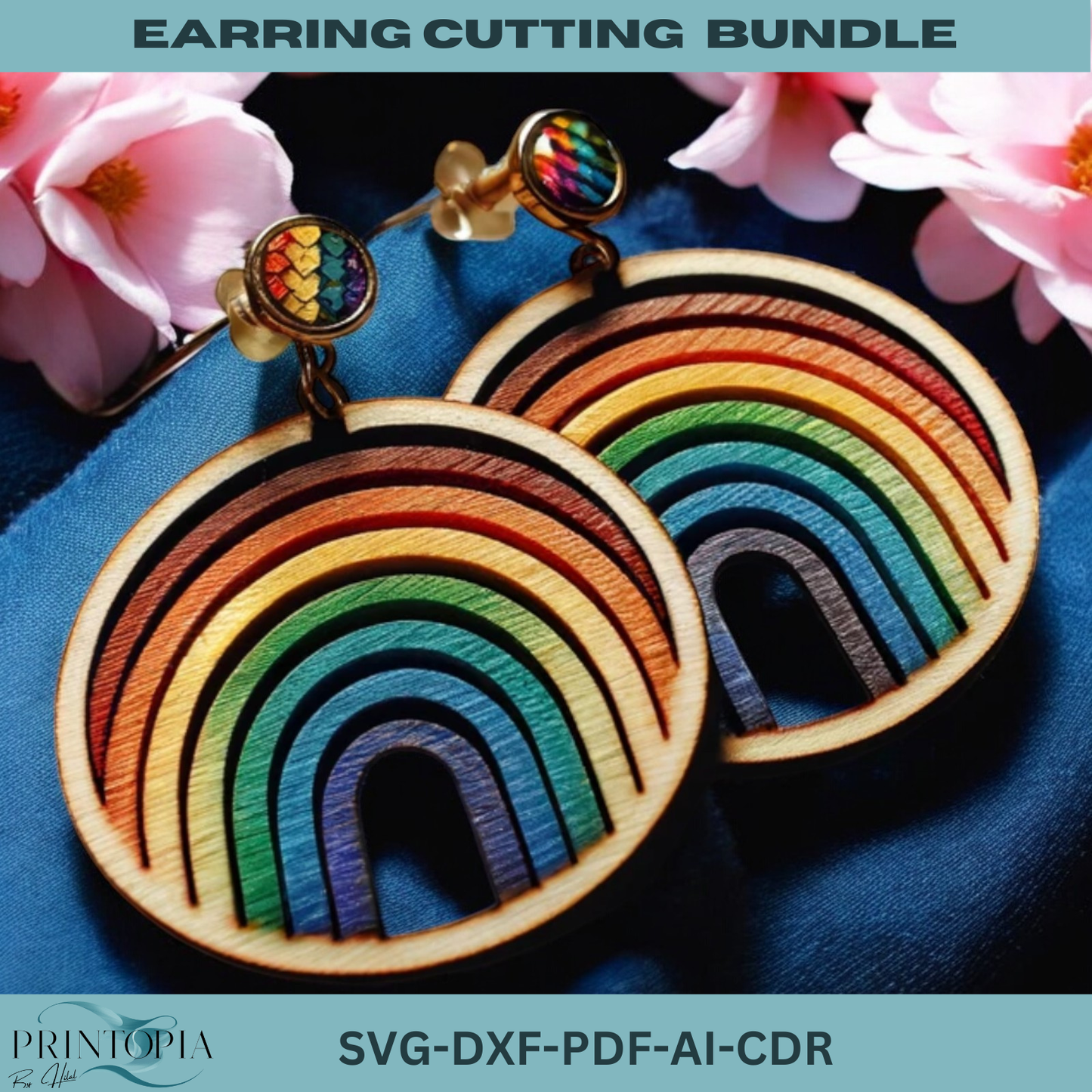 Elegant Earring Cutting Bundle – Perfect for Laser Cutting Machines- Stylish Shapes for Every Occasion 193