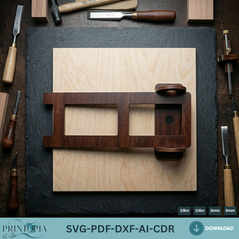 Easel Stand Backs - Photo Frame Stand Backs - Wood Easel Display Stand - 3mm- 6mm - 1/4in and 1/8in - Laser Cut File Glowforge ADS263
