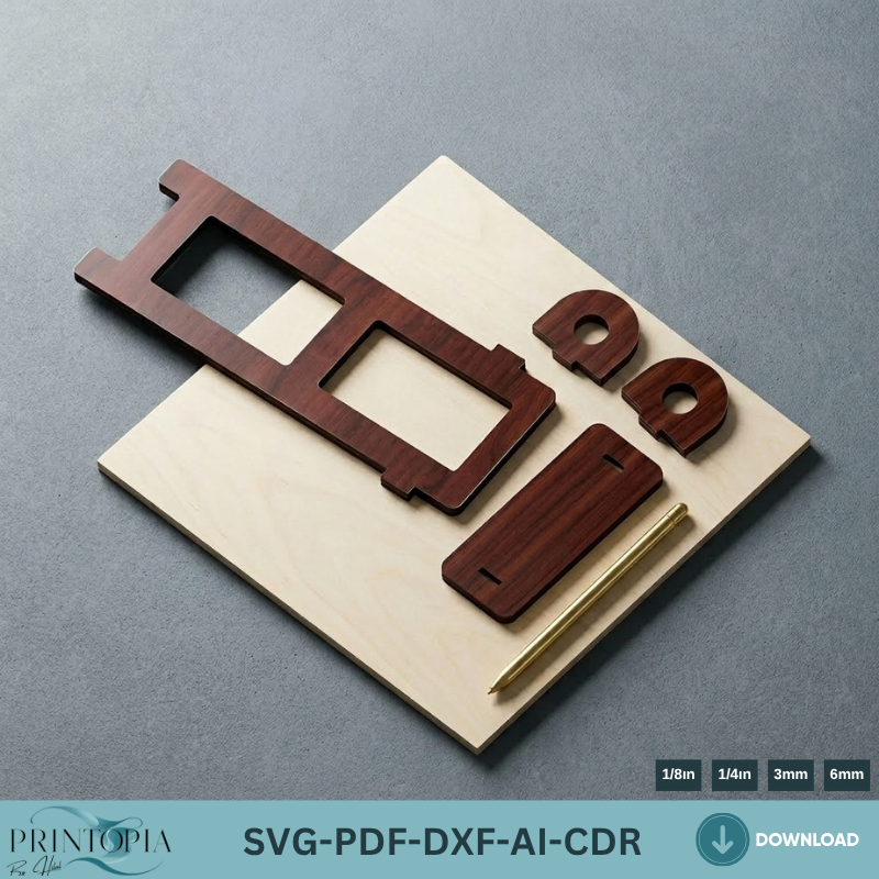 Easel Stand Backs - Photo Frame Stand Backs - Wood Easel Display Stand - 3mm- 6mm - 1/4in and 1/8in - Laser Cut File Glowforge ADS263