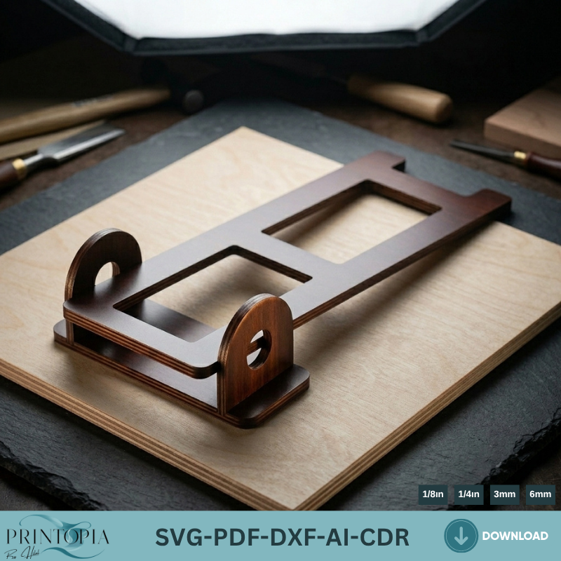 Easel Stand Backs - Photo Frame Stand Backs - Wood Easel Display Stand - 3mm- 6mm - 1/4in and 1/8in - Laser Cut File Glowforge ADS263