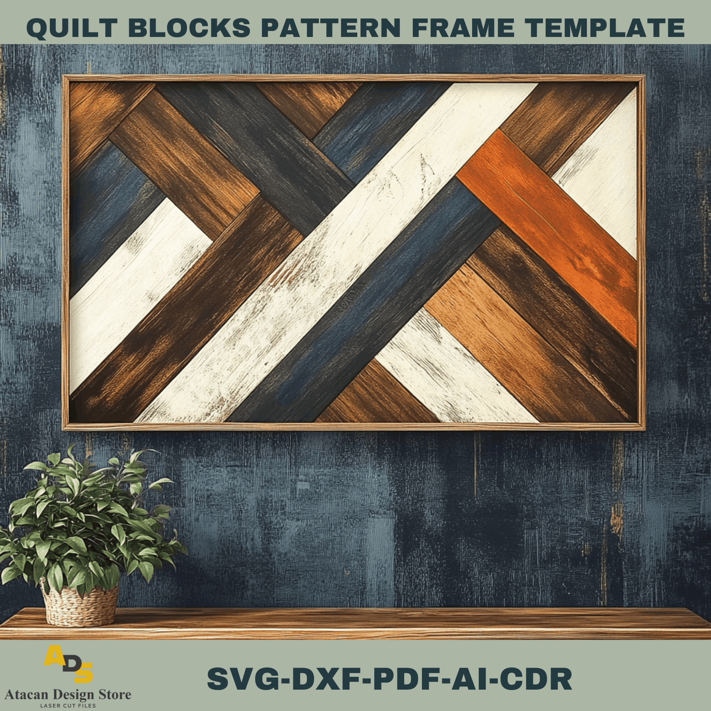 Digital Quilt Block SVG Templates for Barn Wood Art – Perfect for Laser Cutting 754