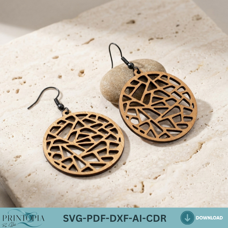 Wooden Earring Geometric Jewelry Templates Boho Wood Earring Bundle Jewel Designs DIY Gifts