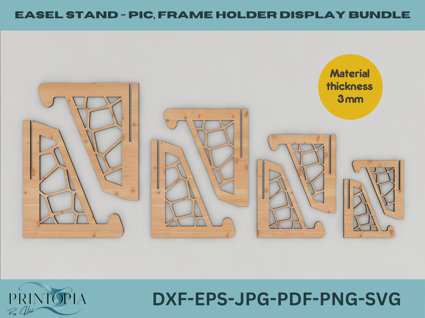 Versatile Easel Stand Bundle for Laser Cutting Perfect for Frames  Pics,Ideal for 3mm Laser Cutting Projects      137