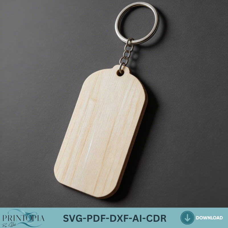 Blank Keychain Set Bundle Wood Acrylic Keychain Templates DIY Laser Engraving Design