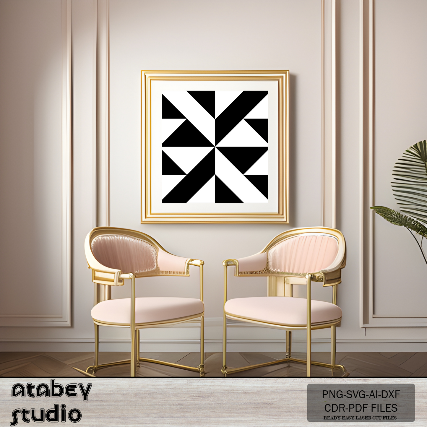 Abstract Geometric Patterns - Digital Cutting and Printing Files for Home Decor 774