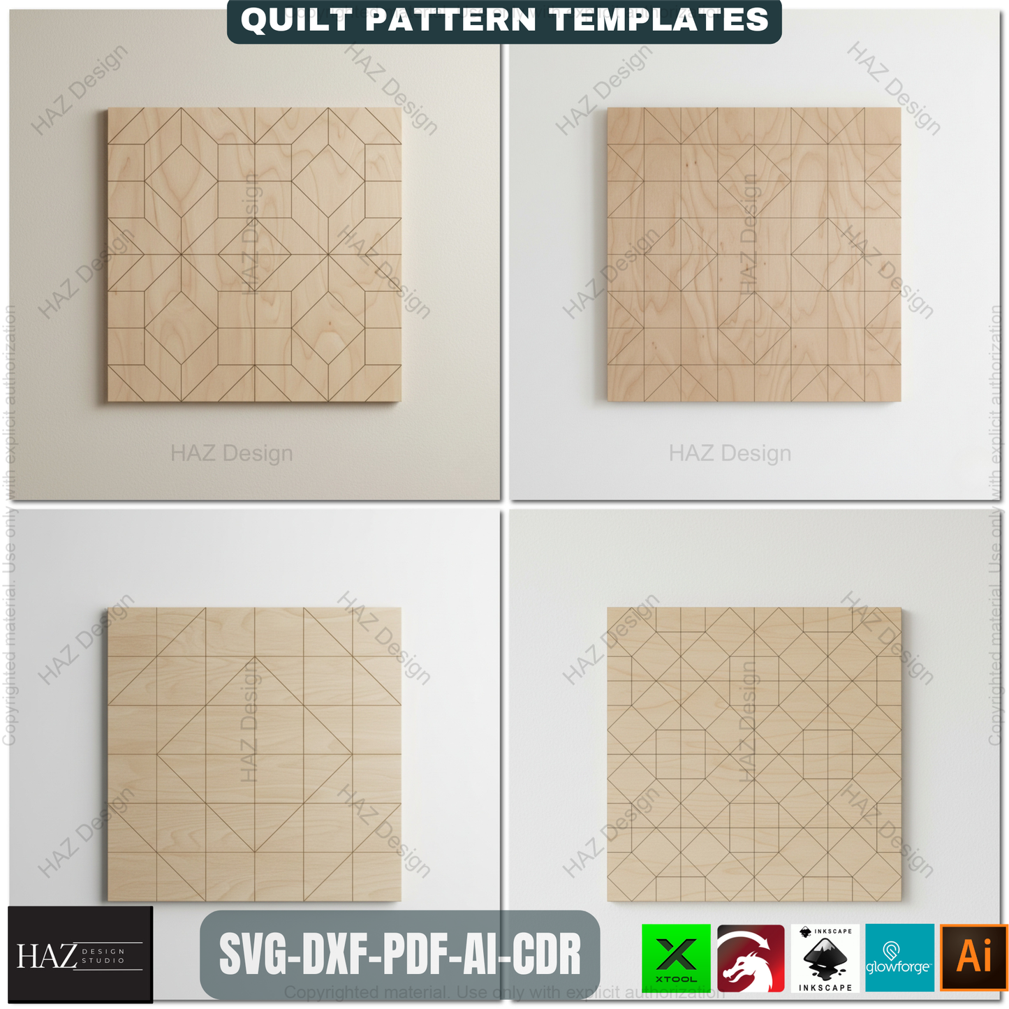 40 Barn Quilt SVG Mega Bundle, Laser Cut Files for Wood, Farmhouse Decor Patterns, DIY Woodworking Project 496