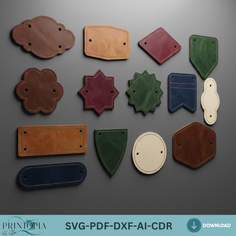 Leather Labels / Laser cut Shapes / Leather Signs / Genuine Leather Logo